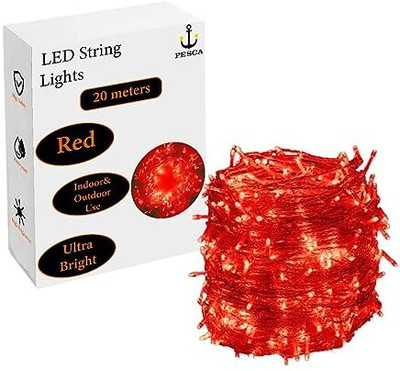 Flipkard SmartBuy 60 LEDs 20 m Red Flickering Ball Rice Lights(Pack of 1)
