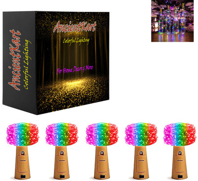 Urvi 20 LEDs 2 m Multicolor Steady Bulb Rice Lights(Pack of 5)