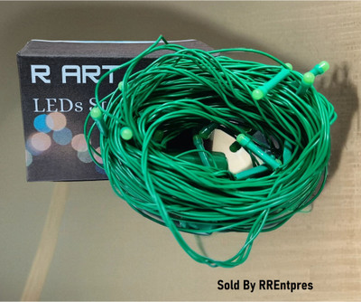 REIRSON 40 LEDs 10 m Green Steady String Rice Lights(Pack of 1)