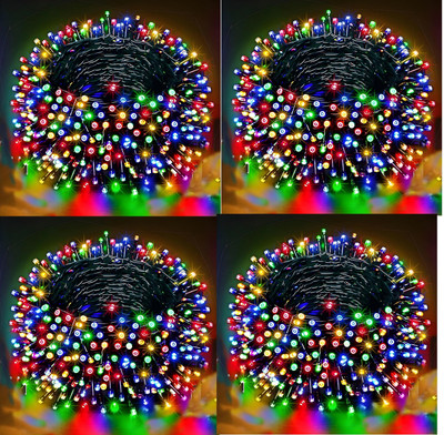TECH GAMERZ 40 LEDs 12 m Multicolor Flickering String Rice Lights(Pack of 4)