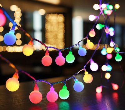 GlowFest 20 LEDs 5 m Multicolor Color Changing, Flickering, Steady Ball Rice Lights(Pack of 1)