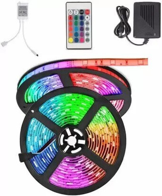 primeled 110 LEDs 4 m Multicolor Color Changing, Flickering, Steady Strip Rice Lights(Pack of 1)