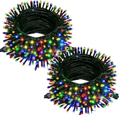 Home Delight 180 LEDs 33.99 m Multicolor Flickering String Rice Lights(Pack of 2)
