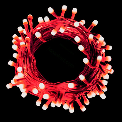 Telca 40 LEDs 11 m Red Steady Bulb Rice Lights(Pack of 1)