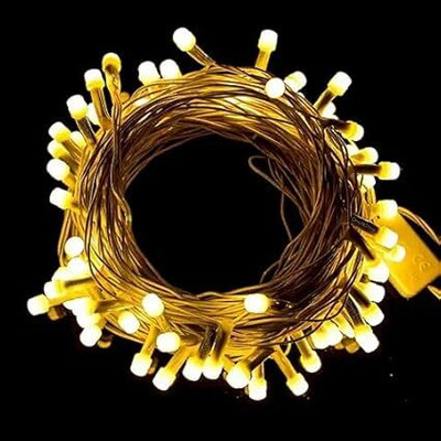 Nexgen 40 LEDs 15 m Yellow Steady Bulb Rice Lights(Pack of 1)