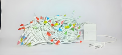 Aultis 150 LEDs 60 m Multicolor Color Changing, Flickering, Steady Bulb Rice Lights(Pack of 1)