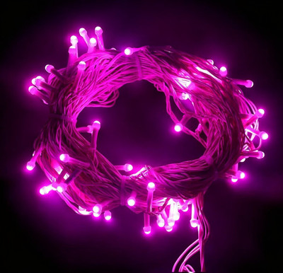 Shiv Shankar Sells 40 LEDs 10 m Pink Steady Bulb Rice Lights(Pack of 1)