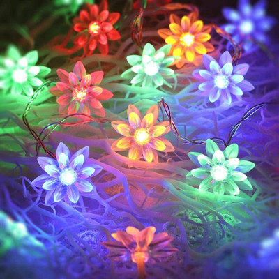 BRIGHTDAZZLE 14 LEDs 5 m Multicolor Steady Flower Rice Lights(Pack of 1)