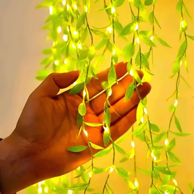 RavAry 200 LEDs 4 m Yellow Flickering, Steady Flower Rice Lights(Pack of 1)