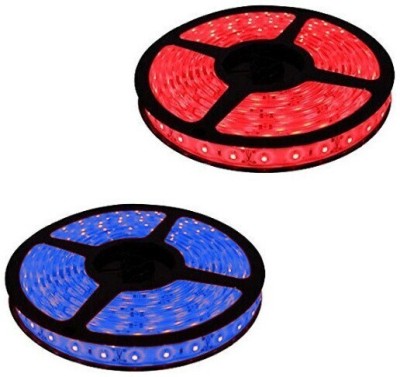 Home Delight 300 LEDs 5 m Red, Blue Steady Strip Rice Lights(Pack of 2)