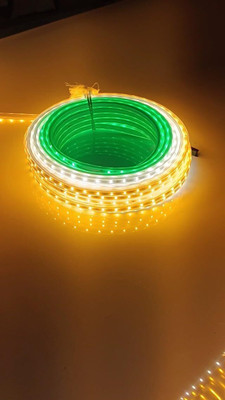 WunderVoX 1800 LEDs 15 m Orange, White, Green Steady Strip Rice Lights(Pack of 1)