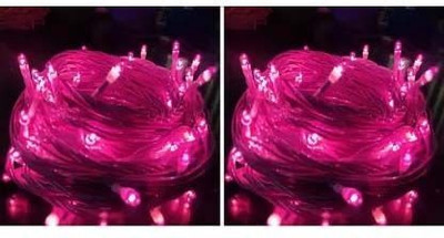 ENRICHOUR HOME - ERH 40 LEDs 12 m Pink Steady Strip Rice Lights(Pack of 2)
