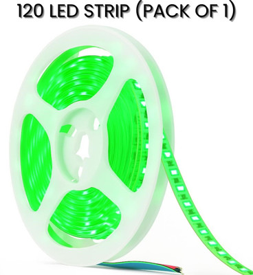 spark world 120 LEDs 5 m Green Steady Strip Rice Lights(Pack of 1)