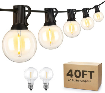 TECPHILE 40 LEDs 13 m Yellow Steady Bulb Rice Lights(Pack of 1)