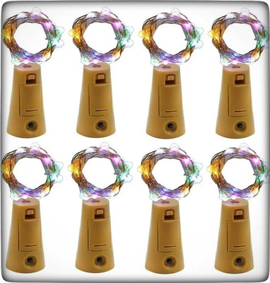 Local Charm 20 LEDs 1.98 m Multicolor Steady String Rice Lights(Pack of 8)