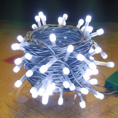 JDS EXPLORING 38 LEDs 11 m White Steady String Rice Lights(Pack of 1)