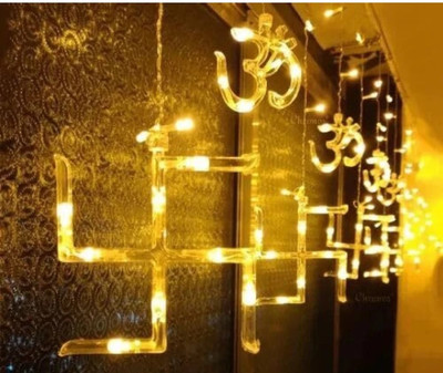 Lakshya 138 LEDs 3.05 m Gold Steady, Flickering Om Rice Lights(Pack of 1)