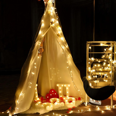 Lumicub 36 LEDs 15.1 m Yellow Flickering String Rice Lights(Pack of 1)