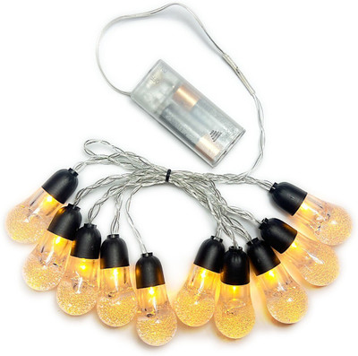 MANSAA 10 LEDs 2 m Yellow Steady Ball Rice Lights(Pack of 1)