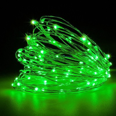 Home Delight 100 LEDs 10 m Green Flickering String Rice Lights(Pack of 1)