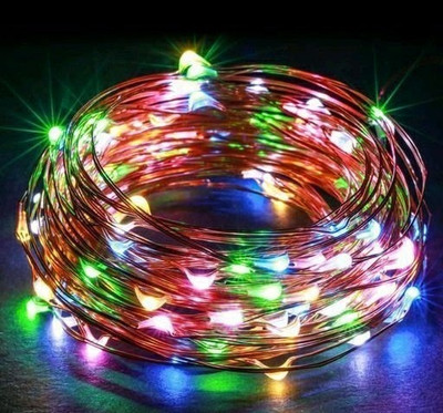 Lopvi 42 LEDs 15 m Multicolor Color Changing, Flickering, Steady String Rice Lights(Pack of 1)