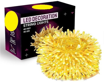 Jee Dee 60 LEDs 20 m Yellow Color Changing, Flickering, Steady Bell Rice Lights(Pack of 1)