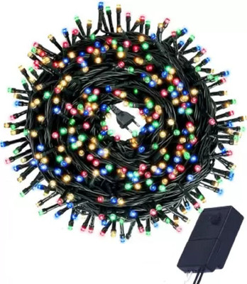 spark world 209 LEDs 40 m Multicolor Color Changing, Flickering, Steady String Rice Lights(Pack of 1)