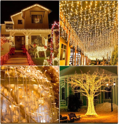 Business Squad 200 LEDs 7 m Yellow Steady String Rice Lights(Pack of 10)
