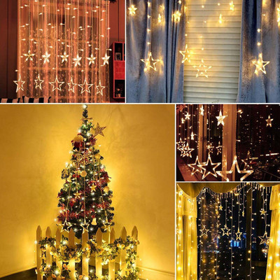 G2L 12 LEDs 2.49 m Yellow Flickering Star Rice Lights(Pack of 1)