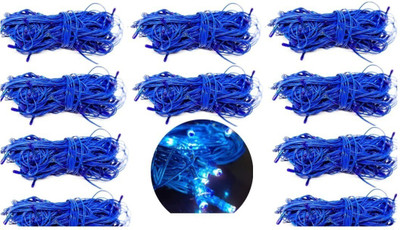 Local Charm 200 LEDs 7 m Blue Steady String Rice Lights(Pack of 10)