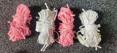 nini 44 LEDs 14.99 m Pink, White Steady String Rice Lights(Pack of 4)
