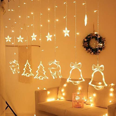 QUACE 138 LEDs 2.34 m Yellow Flickering, Steady String Rice Lights(Pack of 1)