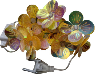 collective zone 10 LEDs 3 m Gold Steady Flower Rice Lights(Pack of 1)