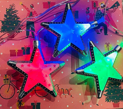 Home Delight 16 LEDs 3.18 m Multicolor Flickering Star Rice Lights(Pack of 1)