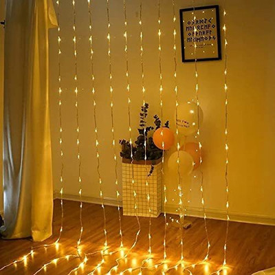 Tip 'n' Top 180 LEDs 3 m Yellow Flickering Net/Mesh Rice Lights(Pack of 1)