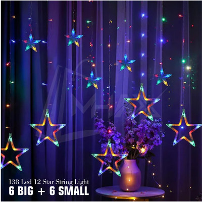 MHAX 138 LEDs 3 m Multicolor Flickering Star Rice Lights(Pack of 1)