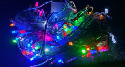 NMRK,R R Enterprises 260 LEDs 80 m Multicolor Flickering, Steady, Color Changing Bulb Rice Lights(Pack of 1)