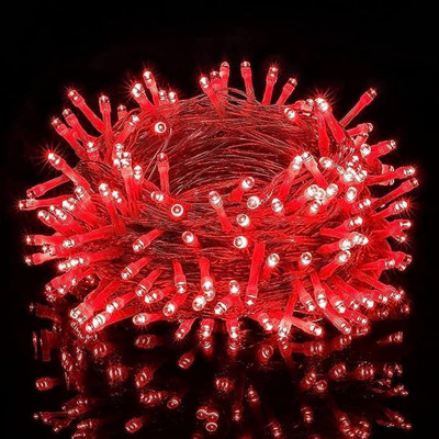 MUMU 42 LEDs 12 m Red Steady Bulb Rice Lights(Pack of 1)