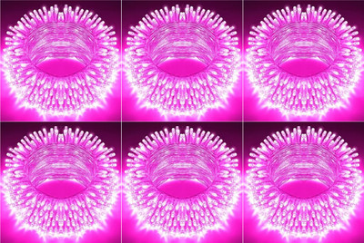 spark world 40 LEDs 11 m Pink Steady Bulb Rice Lights(Pack of 6)