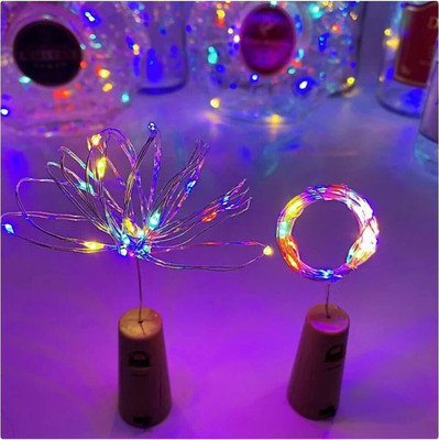 ASTRELLA 20 LEDs 1.98 m Multicolor Steady String Rice Lights(Pack of 2)