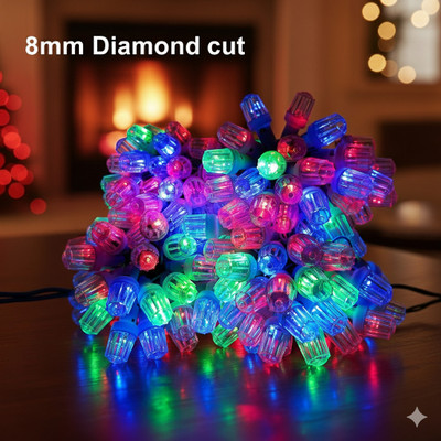 GlowFest 50 LEDs 15 m Multicolor Color Changing, Flickering, Steady Bulb Rice Lights(Pack of 1)