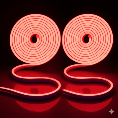 ATULUX 600 LEDs 5 m Red Steady Strip Rice Lights(Pack of 2)