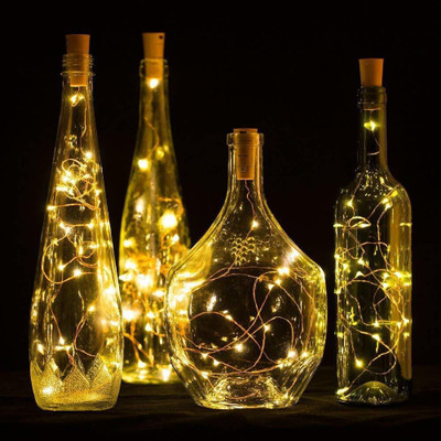 Ethnochic 20 LEDs 1.98 m Gold Steady String Rice Lights(Pack of 2)