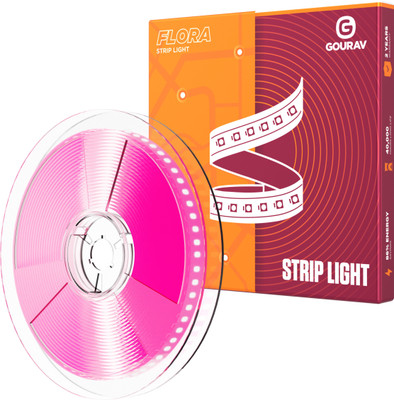 GOURAV 600 LEDs 5 m Pink Steady Strip Rice Lights(Pack of 1)