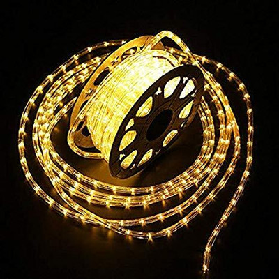 WIRE ME SAFE 360 LEDs 3 m Yellow Steady Strip Rice Lights(Pack of 1)