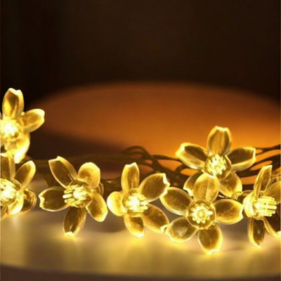 spark world 16 LEDs 4 m Yellow Steady Flower Rice Lights(Pack of 1)