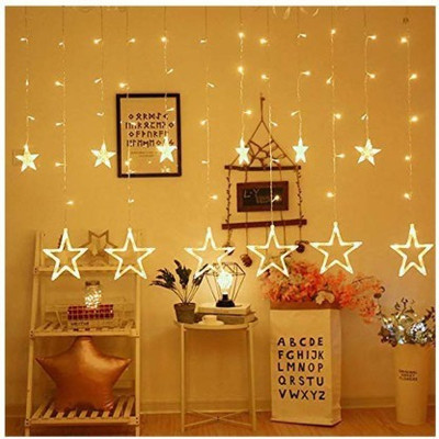 FD1 138 LEDs 3.5 m Yellow Flickering, Steady Star Rice Lights(Pack of 1)