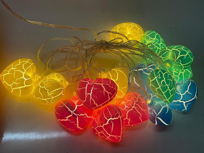 Bloque Labs 14 LEDs 4 m Multicolor Flickering Heart Rice Lights(Pack of 1)