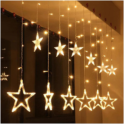 VibeX 138 LEDs 2.7 m Yellow Flickering, Steady Star Rice Lights(Pack of 1)
