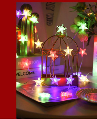 TechPride 14 LEDs 3 m Multicolor Steady Star Rice Lights(Pack of 1)